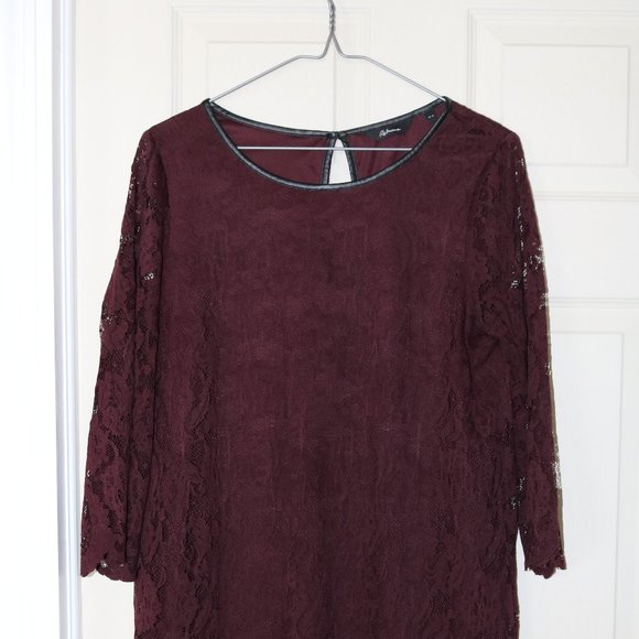 Maroon Lace Dress - Picture 1 of 5